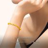 Retro Chinese Style Snake Year Filigree Flower Ball Bracelet - Gold Embroidered Lucky Bead Jewelry for Women