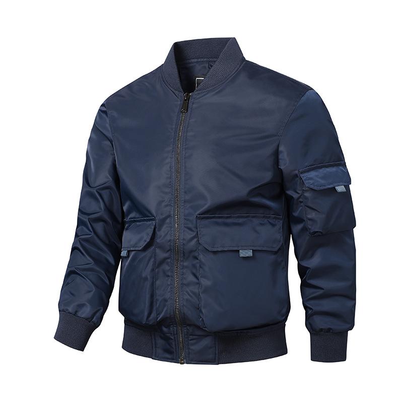 Veste de travail multipoches Veste d'automne et d'hiver pour homme Veste bomber Veste d'aviateur pour homme