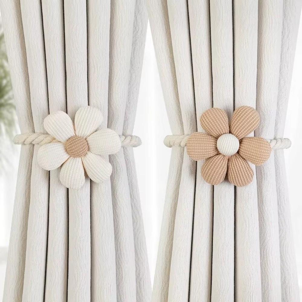 Flower Shape Window Curtain Buckles Magnetic Curtain Rope Holders Home Decoration