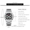 Stainless Steel Man Watch Leisure Fashion Quartz Wrist Watches Waterproof Outdoor Multifunctional Business Watch