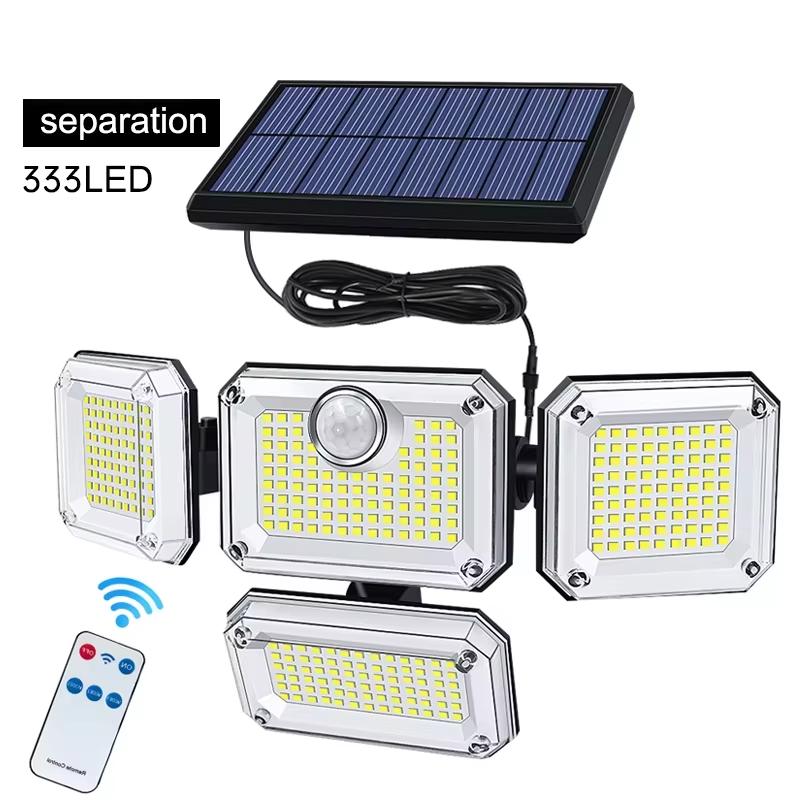 Solar Outdoor Light 122/333 LED Solar Security Flood Light with 3 Modes Adjustable Lighting Street Light for Garage Garden Patio