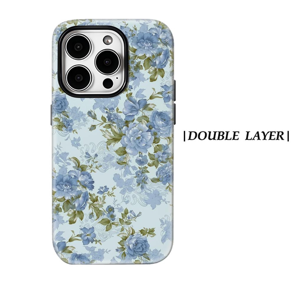 Blue BlossomFor Magnetic Phone Case for IPhone 17 16 15 14 13 Pro Max Plus Single Double-layer Tough Case
