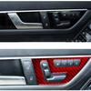 Red ABS Carbon Fiber Seat Console Button Cover Fit For Mercedes-Benz Class W204