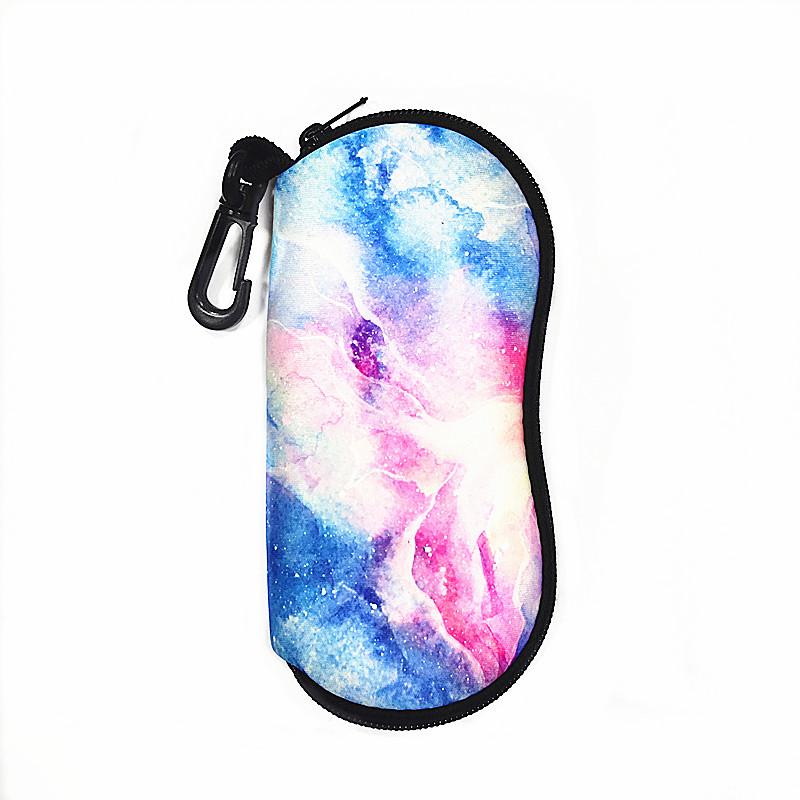 Dive Suit Printed Anti-Fall Zipper Glasses Case for Outdoor Protection and Mountaineering