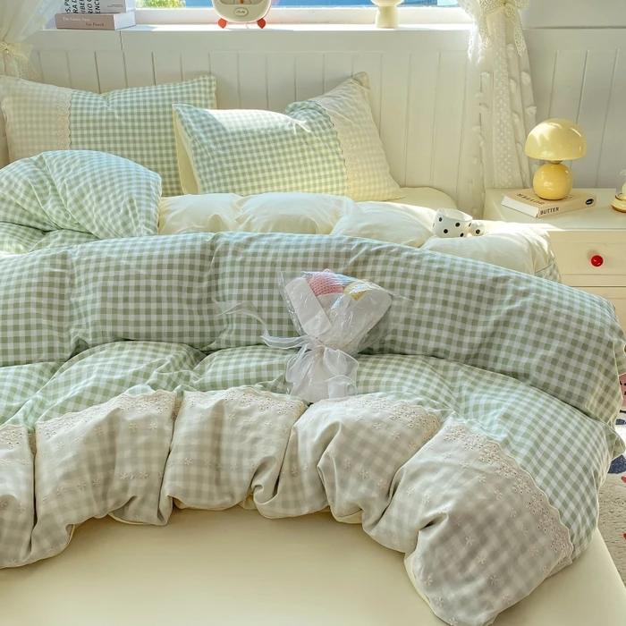 

new cloud cotton lace summer quilt four-piece summer cool quilt single thin dormitory air conditioner quilt 1.2m sheet 3pcs