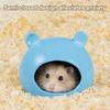 Keramik Hamsterhaus, Sommer Bärenförmiger Hamster Versteck Höhle, Kleintier Lebensraum Bett Dekoration für Rennmäuse, Mäuse, Meerschweinchen, Zwerghamster