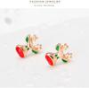 Women Christmas Elk Ear Studs Fashionable Alloy Earrings Jewelry Decoration for Ladies