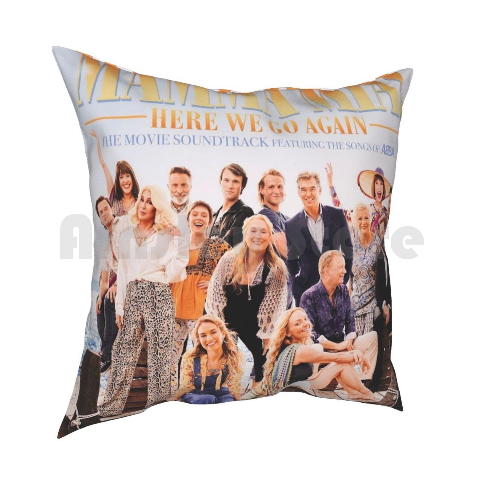 Mia Here We Go Again Pillow Case Printed Home Soft Throw Pillow Mia Here We Go Again Soundtrack Movie 30x30cm 12x12in