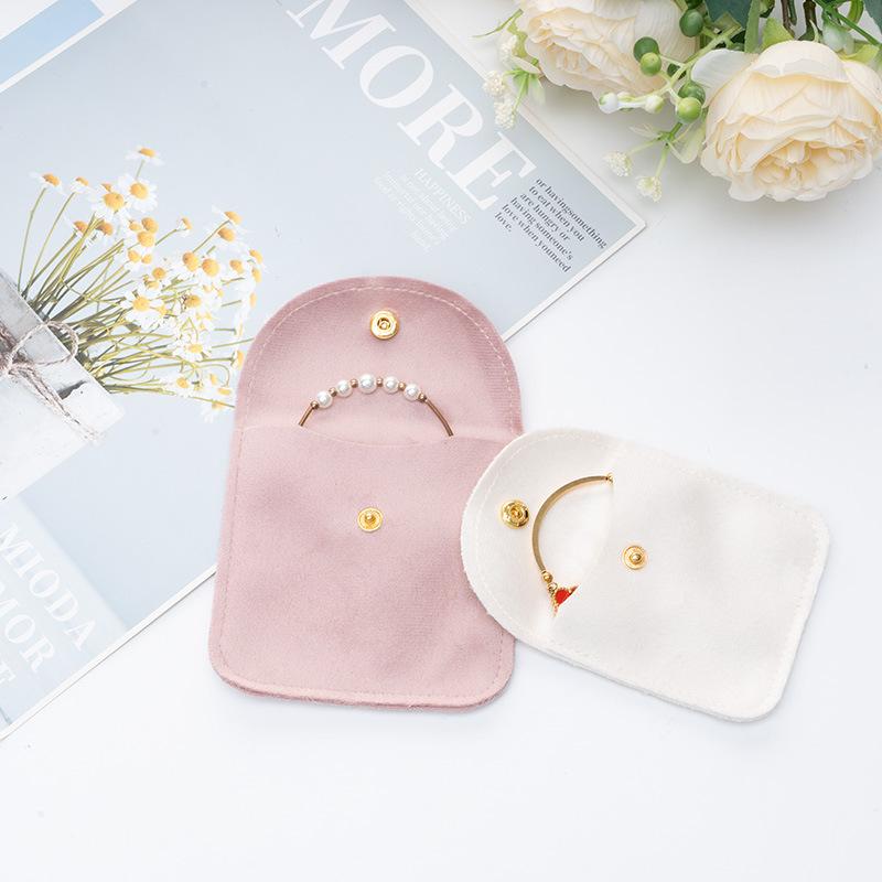 Schmuckbeutel Druckknopf Weiche Samttasche Umschlag Schmuckverpackungsbeutel Hochzeitsgeschenk Halskette Ohrringe Ringe Aufbewahrungstasche