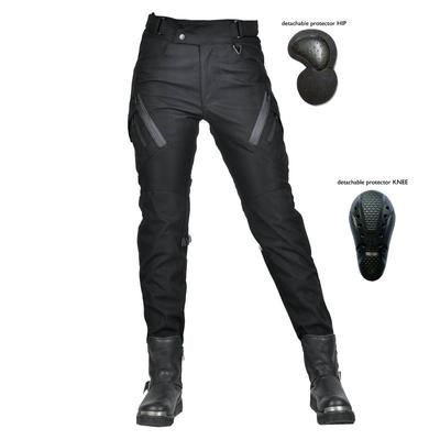 Calças de ciclismo para motocicleta + calças impermeáveis à prova de vento e respiráveis de cintura alta femininas cavaleiro anti-queda + quatro calças retrô de deslocamento