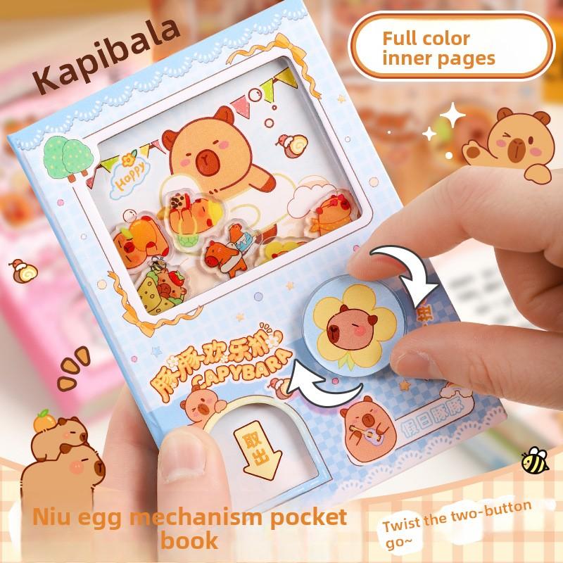 Notebook Kawaii Capybara Busy Board Stress Relief Sensory Back to School Reusable Toy for Students Kids Educational Gift Toy