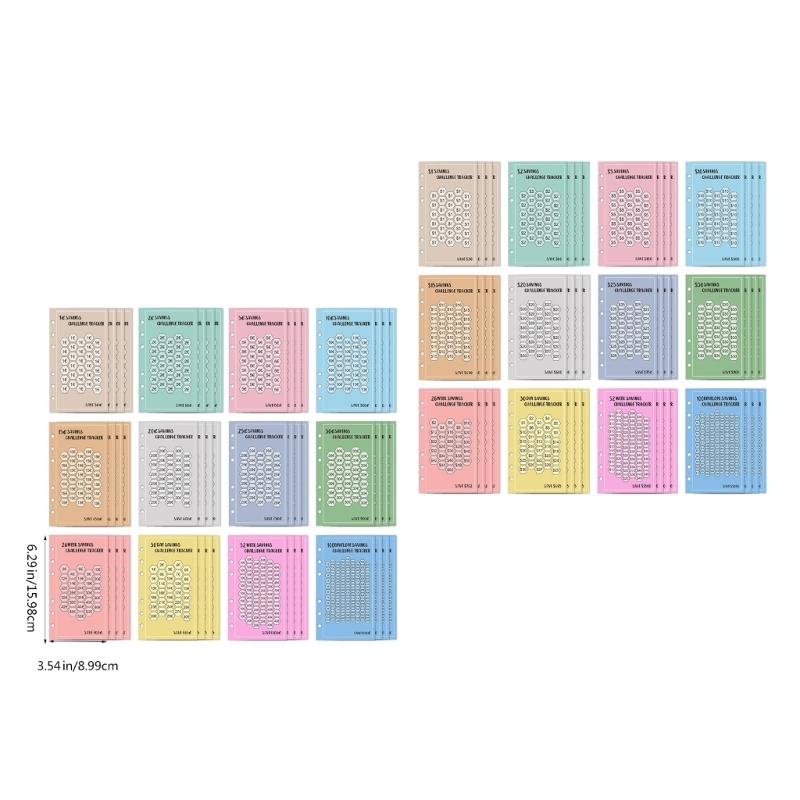 A 6 48 Sheets 52 Weeks Save Challenge Envelopes Save Money Euros USD Envelopes Budget Planner Easy To Save for Family