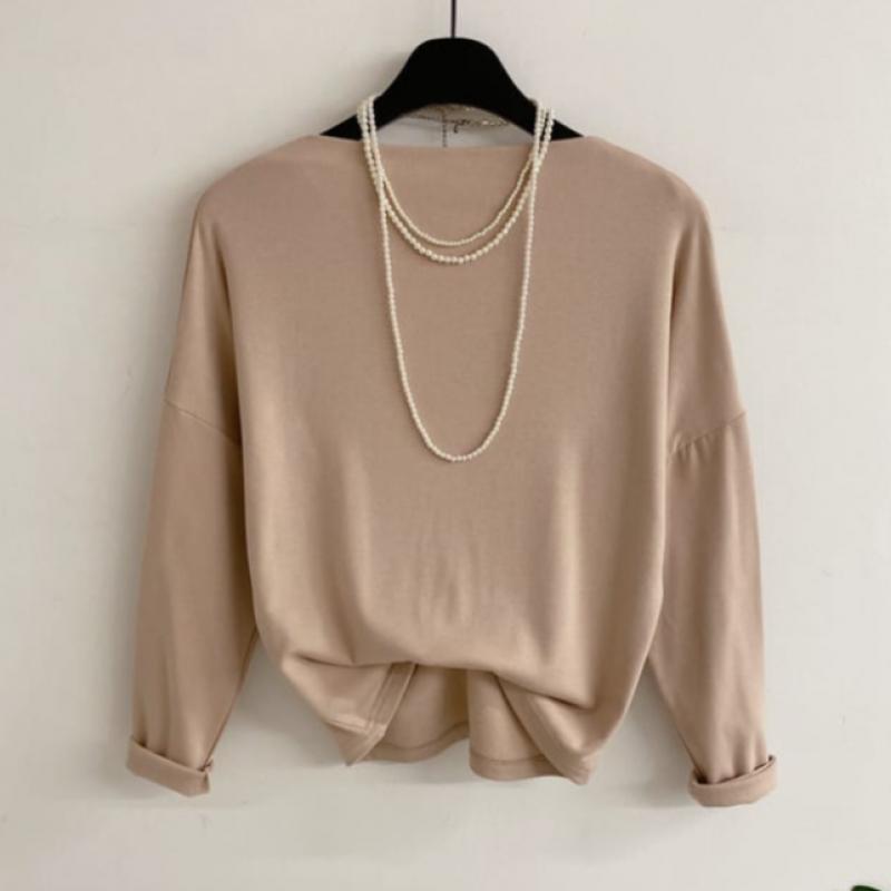 Honey J Women S Lengepin Fleece STreTch BoaT Neck Long Sleeve T ShirT 4color