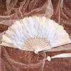 Wedding Feather Hand Fan Handmade Retro Lace Feather Fans for Wedding Party Gift Chinese Luxurious Wedding Decoration