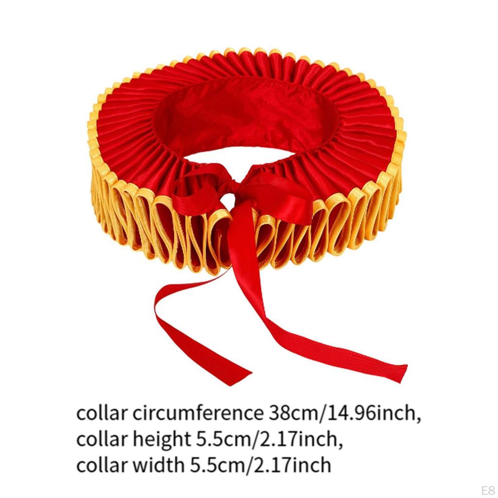 Elizabethan Clown Neck Ruffle Detachable Ruffled for Holiday Prop