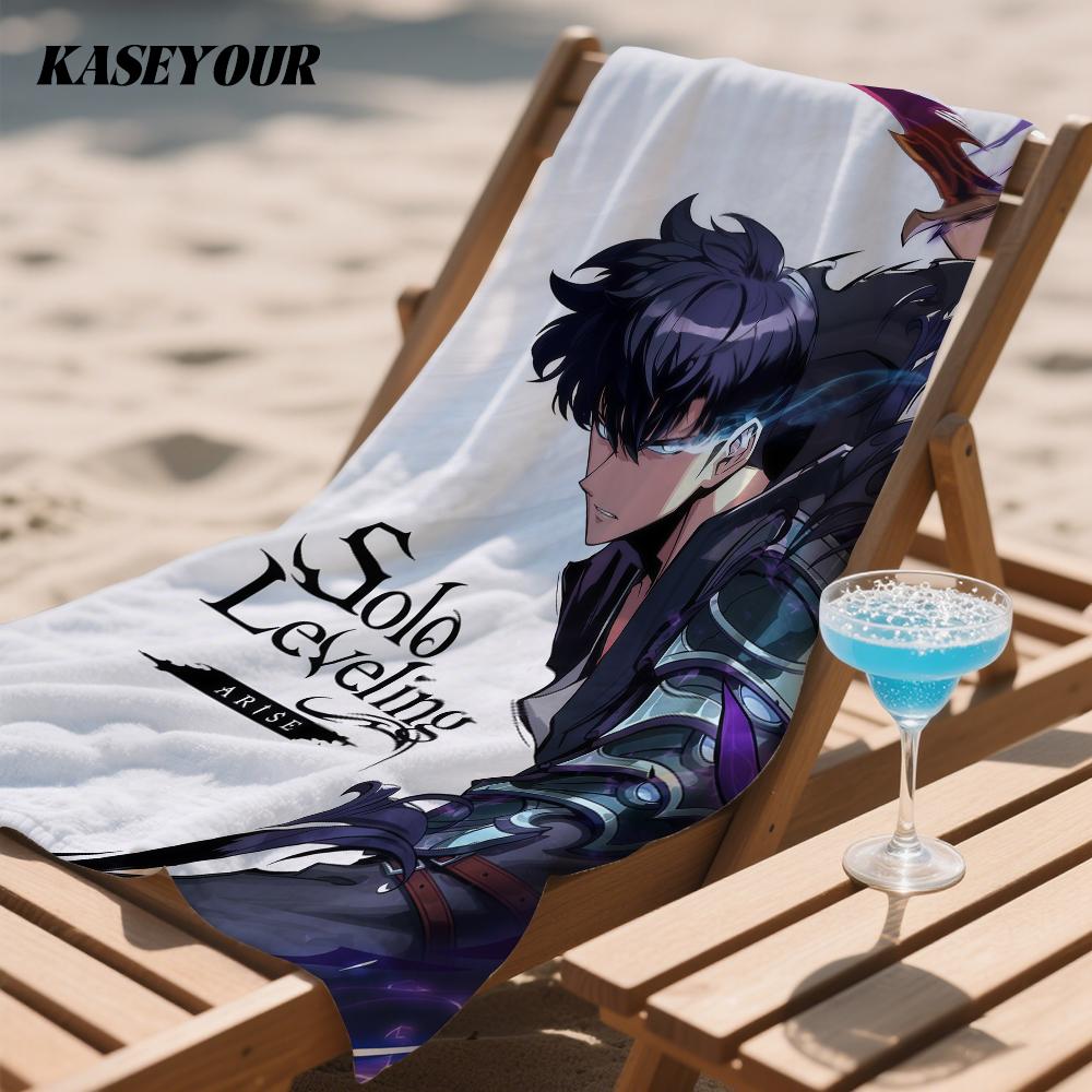Anime S-solo leveling Quick Drying Bath Towel Microfiber beach towel light weight swimming camping yoga beach out
