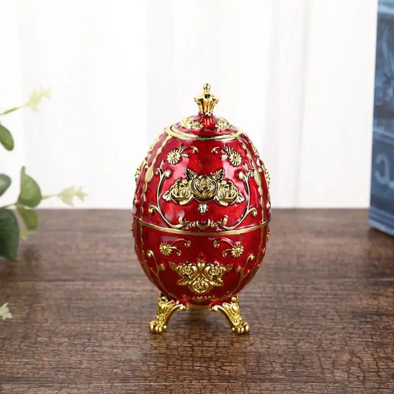 Press Type European Style Toothpick Box Light luxury Sturdy Floral Toothpick Case Rose Pattern Automatic Toothpick Dispenser