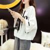 Summer Letter Printing Hoodies Women Round Neck Short Sleeve Drawstring Short Pullovers Ladies Korean Style Casual Top