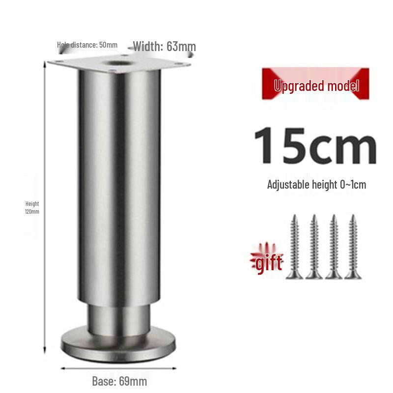 Adjustable Stainless Steel Furniture Support Legs: Cabinet, Sofa, TV Stand, Coffee Table, Bed