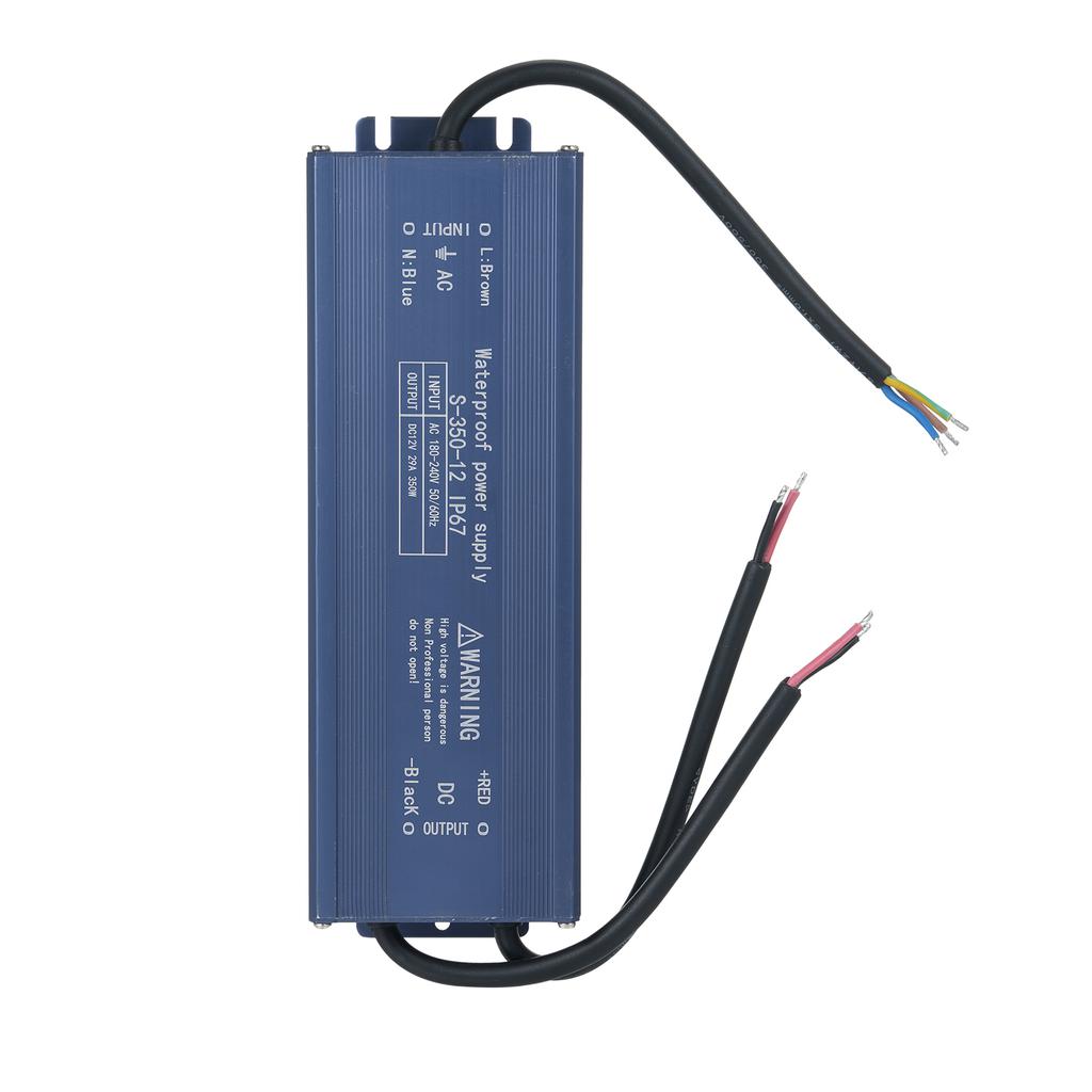 IP67 Waterproof LED Driver Switch Power Supply Transformer Adapter AC 180V-240V To DC 12V 400W