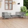 Day and Night - Day and Night Garden Furniture Set 5 Pieces Solid Gray Pine Wood