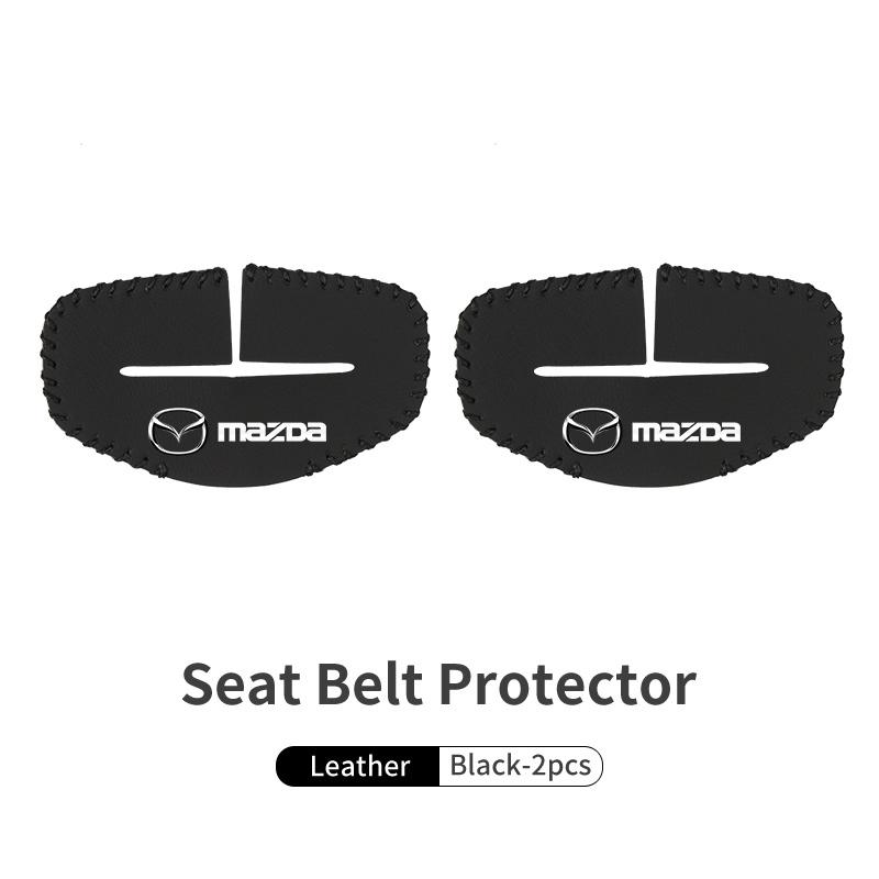 Car Seat Belt Buckle Cover Leather Protector Anti-collision Case For Mazda 3 CX3 CX4 CX5 CX7 CX8 CX9 CX30 RX7 Atenza Axela