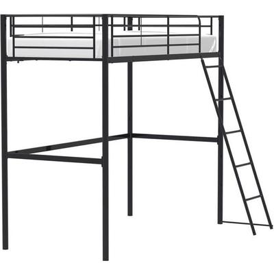 ELIOT Children's Mezzanine Bed In Black Metal 90x190cm with Base Included
