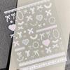 Adorable Bow & Lace 3D Embossed Nail Art Stickers for DIY Phone Case Decoration