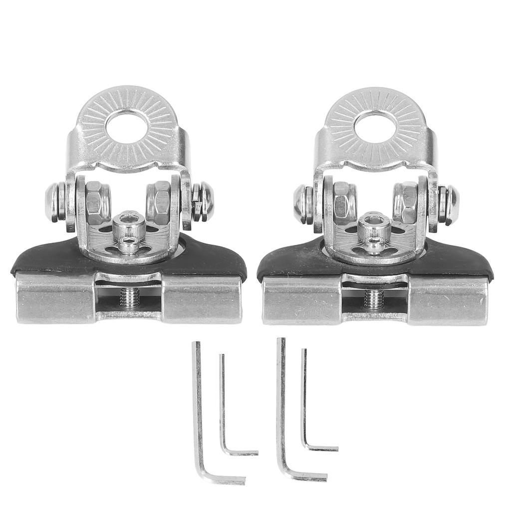 2 Stück Motorhaube LED Lichtleiste Montagehalterung Verstellbar 304 Edelstahl Universal Arbeitsscheinwerfer Montage Klemme