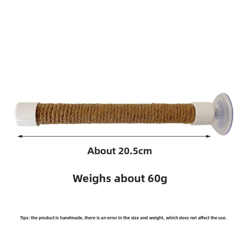 Portable Small Suction Cup, Hemp Rope, Parrot Standing Pole, Vehicle-mounted Interactive Training Frame, Black Phoenix Tiger Skin Bird Standing Pole