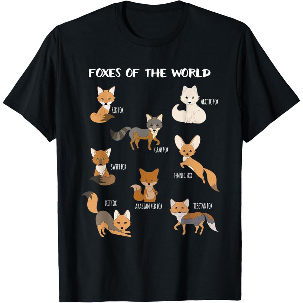Fox Japanese Funny Fox Animals Educational T Shirts Men Humor Streetwear Tee Shirt Short Sleeve Unisex Loose Clothing