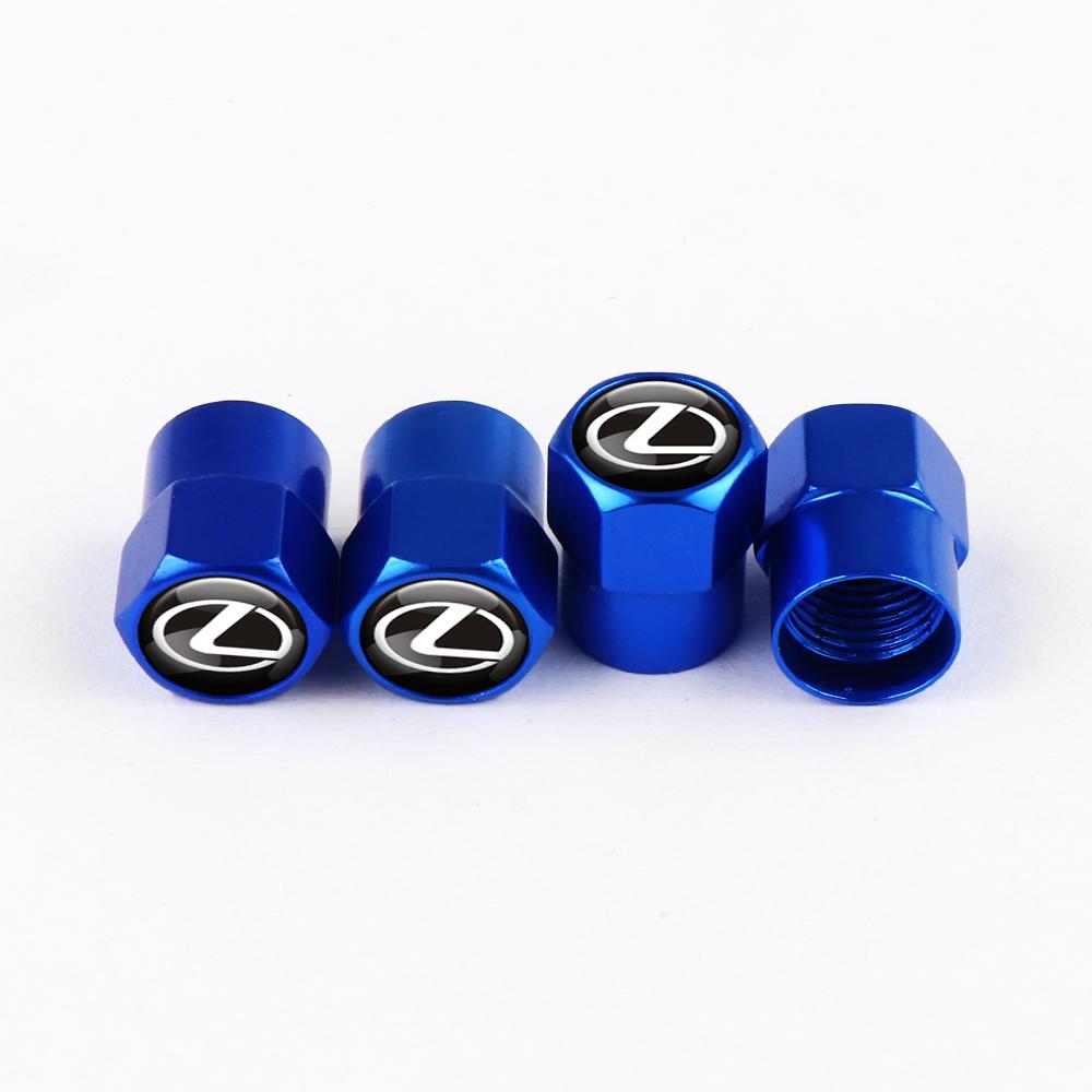 4Pcs Aluminium Car Wheel Tire Valve Cover Dust-proof Decorative Caps Accessories For Lexus RX350 IS250 IS350 GX460 ES350 GS350CE7 