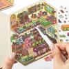 Kawaii 3D Small Shop 19.0 Miniature Scene Stickers Visual Stacking DIY Scrapbooking Pocket House Stickers Children Festival Gift