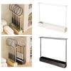Badminton Racket Holder, Tennis Display Stand, Sturdy Metal Storage Organizer with Built-in