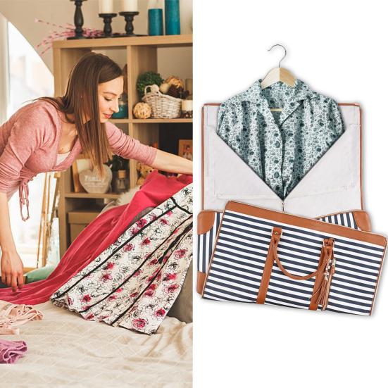 Carry-on Garment Bag Large Duffel Bag with Handle Zipper Closure Waterproof Scratch-Resistant Suit Travel Bag