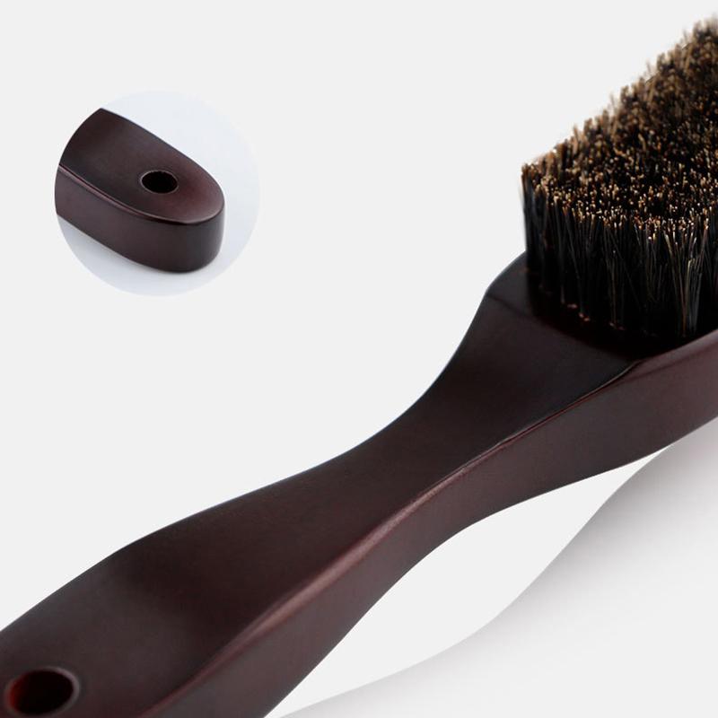 Men Beard Brush Wood Handle Boar Bristle Moustache Cleaning Brush Hairdressing Anti Static Barber Hair Styling Comb Shaving Tool