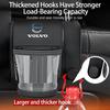 Double Hooks Car Seatback Water Cup Holder No Drilling Required Install For Volvo XC60 S60 V40 V50 V60 XC40 V70 XC90 V90 S90