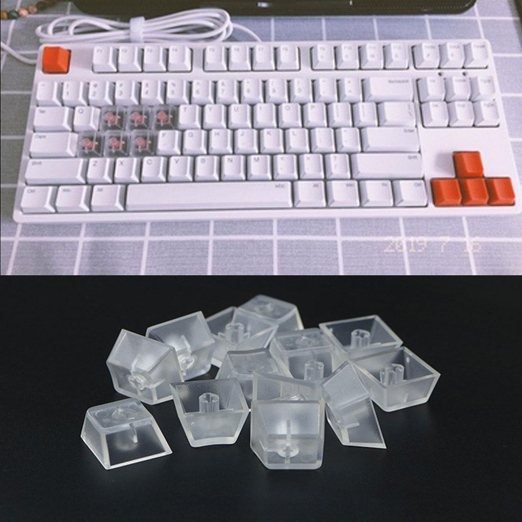 Transparent ABS Mechanical Keyboard Keys Matte Backlit for Key Caps Cherry Profile for Cherry  Kailh Switch R4 10