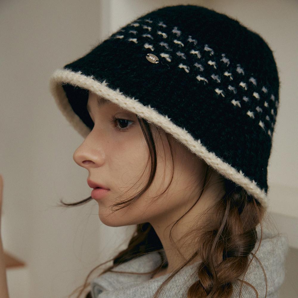 Meleuhen Line Knit Bucket Hat_4Color