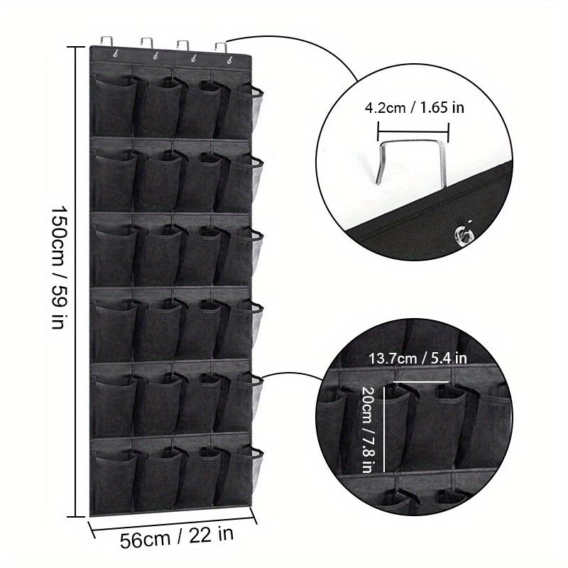 24 Pocket Over Door Shoe Cabinet Large Mesh Pockets Sturdy Hanging Wardrobe Rack Space Saving Home Storage Solution