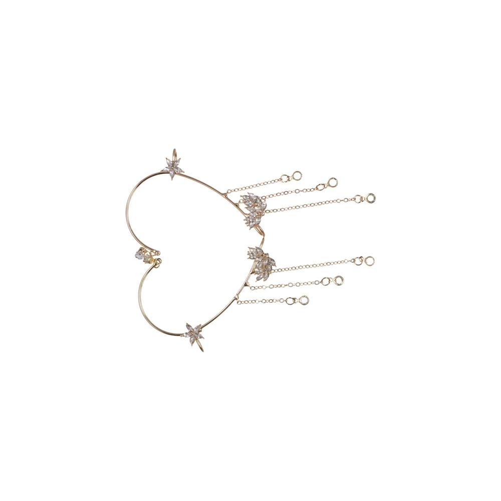 Ear Cuff Tassel Zircon Luxury Ear Bone Clip Girls Earring Korean Style Ear Clip Butterfly Ear Hook