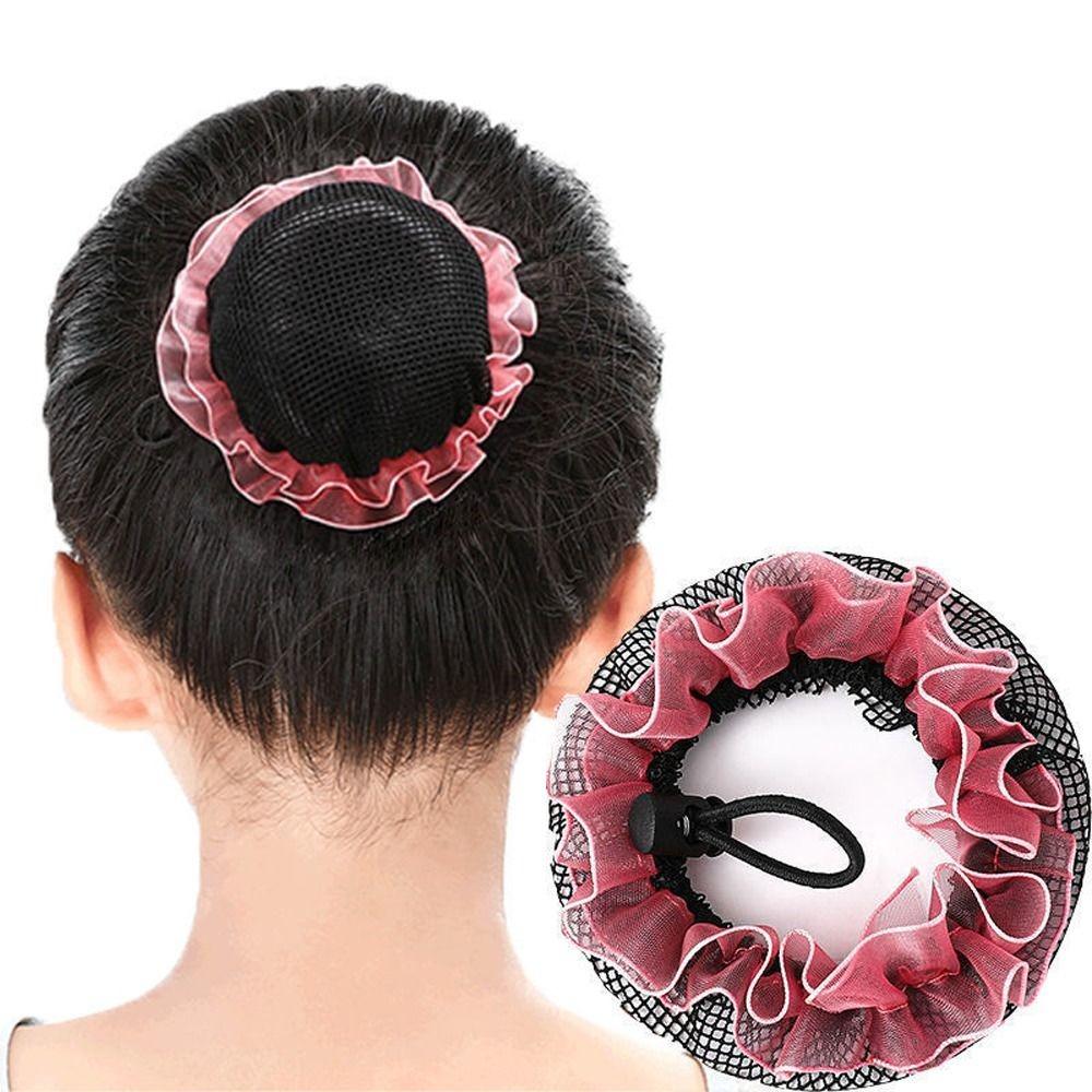 Lace Head Bands Ballet Hair Net Adjustable Girl Bun Cover Snood Sweet Elastic Hair Net Children