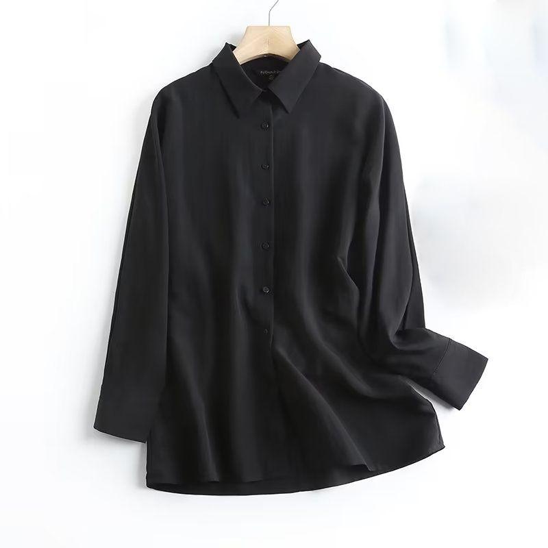 MD Women's Clothing 2023 Autumn New Arrival Fashion Minimalist Back Decoration Waisted Long-Sleeved Shirt 05108643800