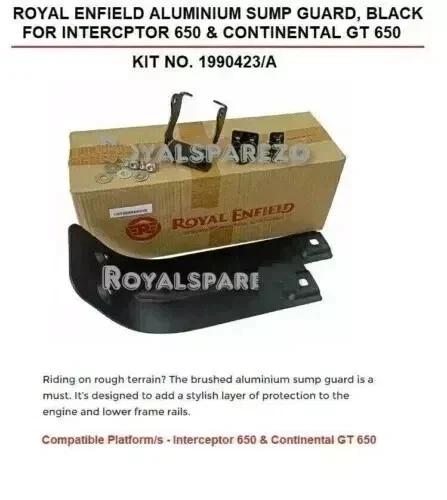SUMP GUARD, BLACK Fit For Royal Enfield INTERCEPTOR 650 CONTINENTAL GT 650