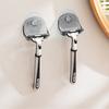 Powerful Vacuum Suction Cup Hooks Multifunctional Shaver Hanging Rack Reusable Suction Shower Hook for Towel Bathrobe Loofah