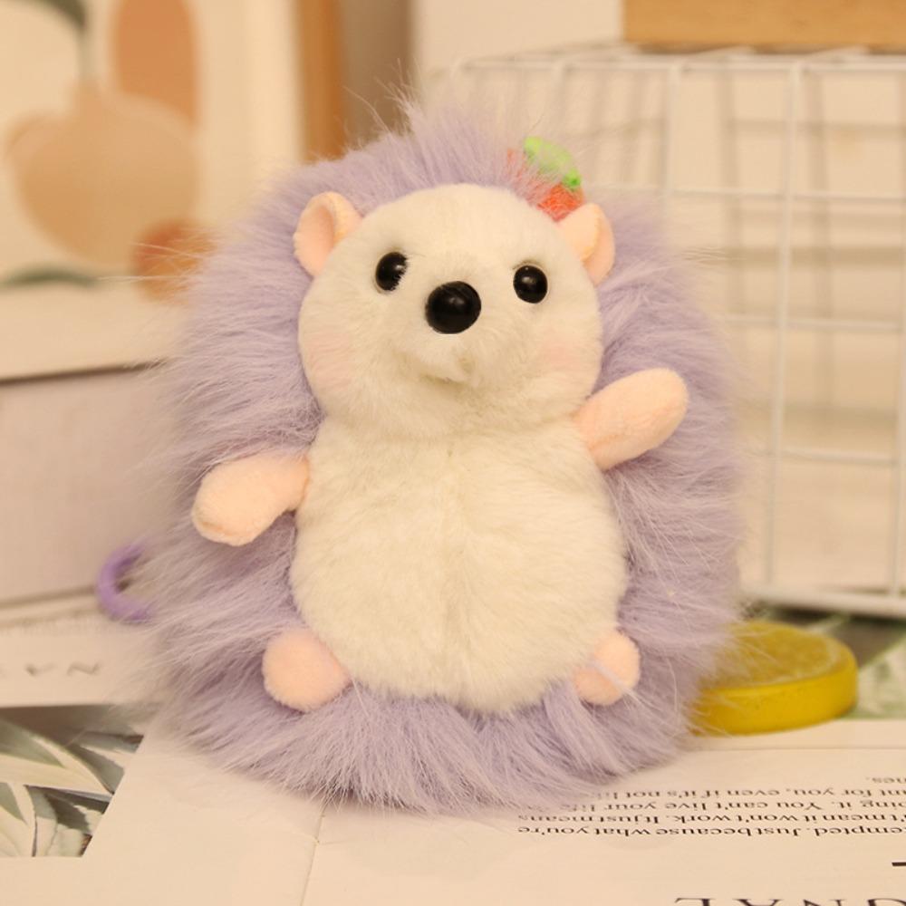 

PP Cotton Hedgehog Doll Keychain Stuffed Animal Hedgehog Plush Toy Bag Decoration фіолетовий