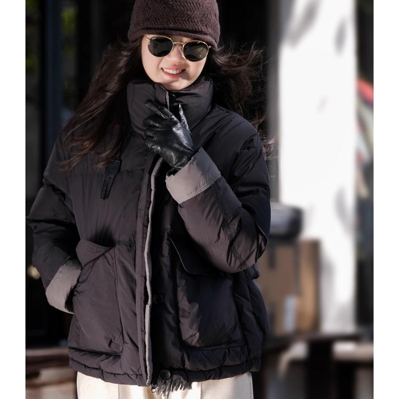 

Зимнее Новое Повседневное Универсальное Женское Короткое Хлопковое Пальто Женская Утепленная Свободная Куртка XL