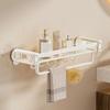 Wall Mounted Shampoo Storage Rack Punch Free Cosmetics Storage Rack Toilet Shampoo Holder  Kitchen
