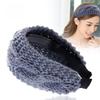 Breites Stirnband aus gestrickter Wolle – Koreanische Herbst-/Winterausgabe