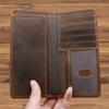 Wallet Men's New Crazy Horse Leather Long Wallet Head Layer Leather Leather Retro Card Bag